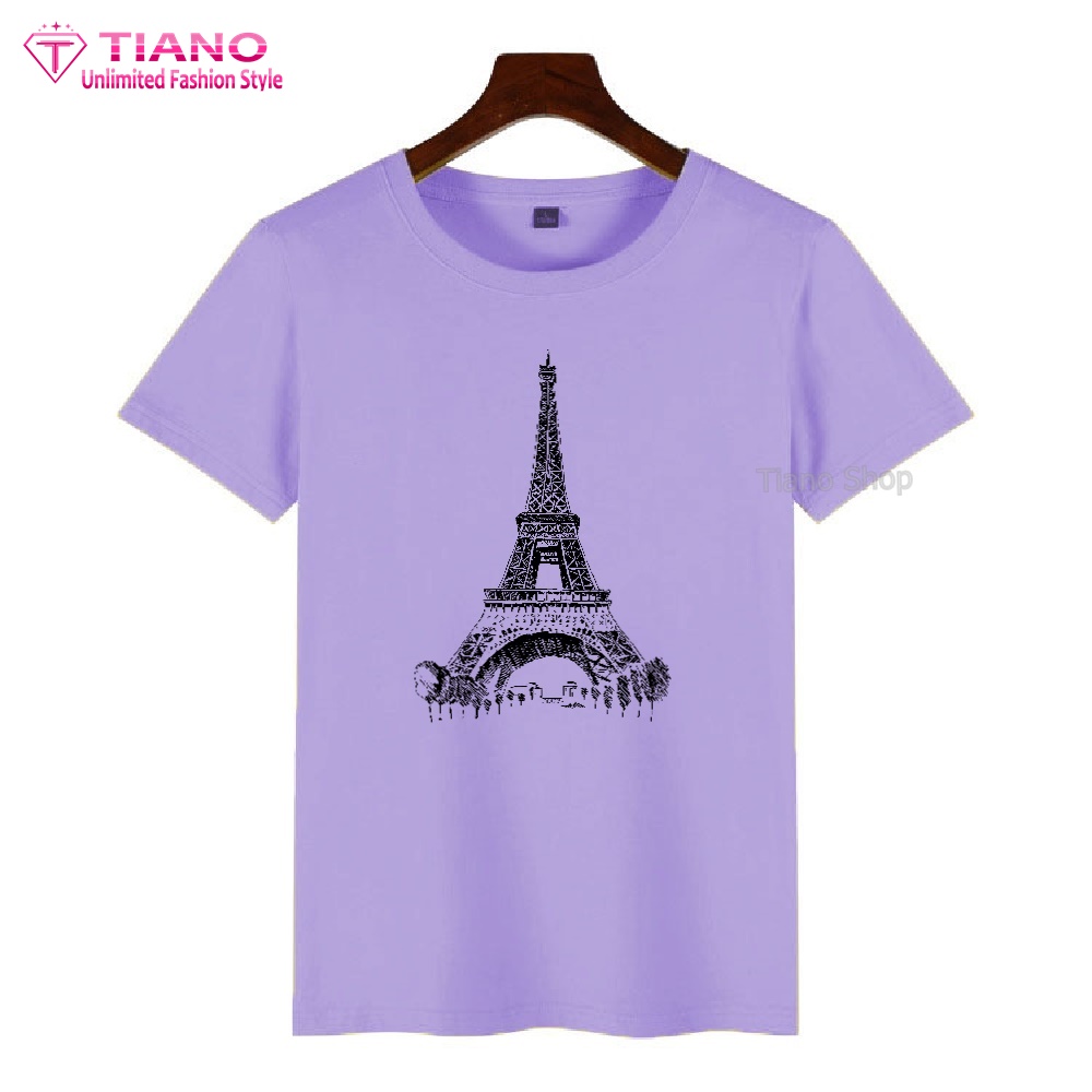 Áo Thun Nữ In Hình Tháp Eiffel AT-103 Tiano Shop - Thời Trang Cơ Bản - Đơn Giản ...