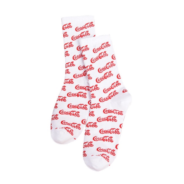 Vớ Coca-cola cổ cao Nam Nữ phong cách thể thao, đường phố.