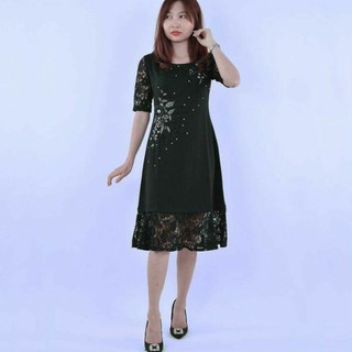 VÁY ĐẦM DỰ TIỆC TRUNG NIÊN PHỐI REN BIGSIZE