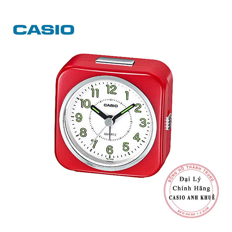 Đồng hồ để bàn Casio TQ-143S-4DF có đèn ,báo thức, dạ quang ( 7.7×7.6×3.8 cm )