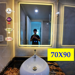 | giá sỉ | gương nhà tắm có đèn led cảm ứng phá sương thông minh kích thước 70x90 cm - guonghoangkim mirror