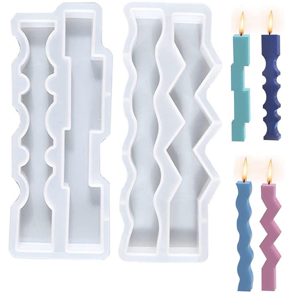 Khuôn Làm Nến Bằng Silicone Họa Tiết Hình Học 3D Trang Trí Halloween