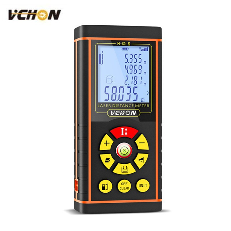 Thước đo Laser, Máy đo khoảng cách H40, thương hiệu VCHON chuyên dùng trong xây dựng - tặng kèm dụng cụ tập cơ bụng