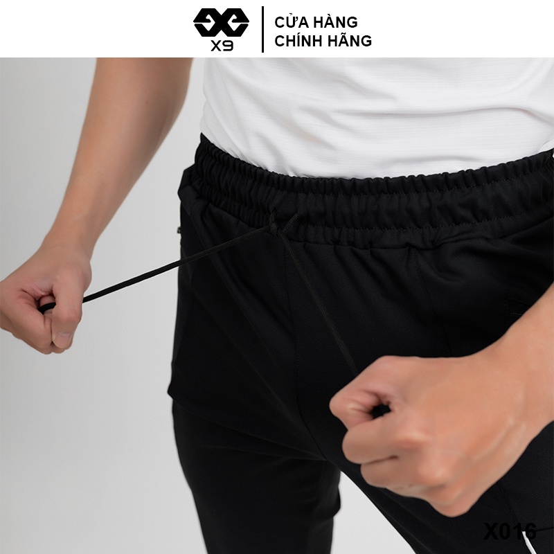 Quần Thun Dài Thể Thao Nam Phối Viền Tập Gym Chạy Bộ Cao Cấp - X9 Sportswear - X016