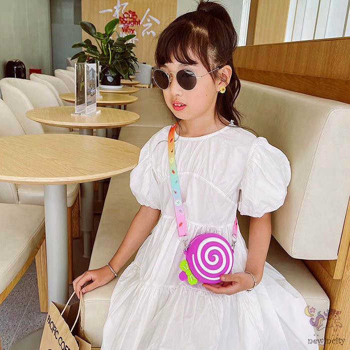Túi đeo chéo hình kẹo mút đáng yêu dành cho bé gái