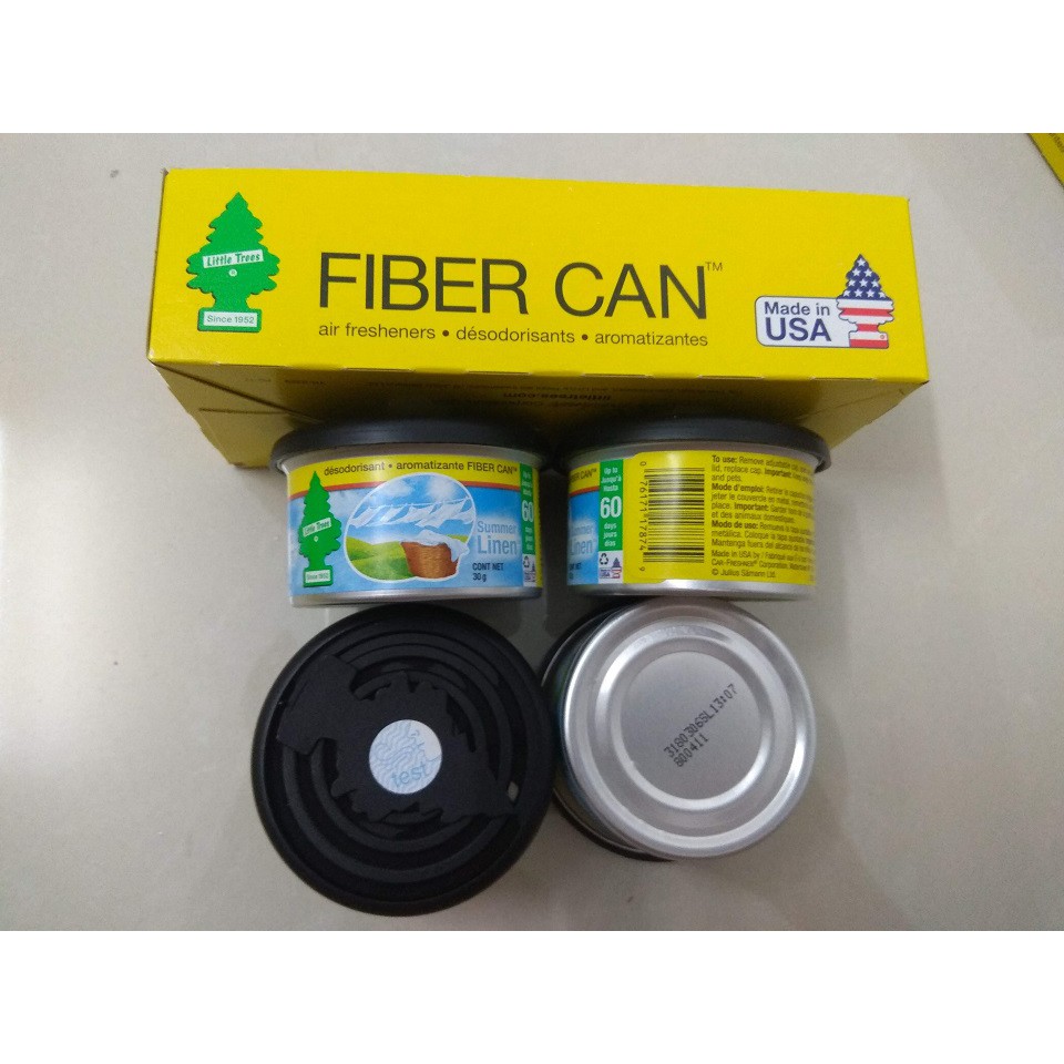 Sáp thơm Little trees Fiber Can khử mùi oto, phòng ngủ, tủ quần áo