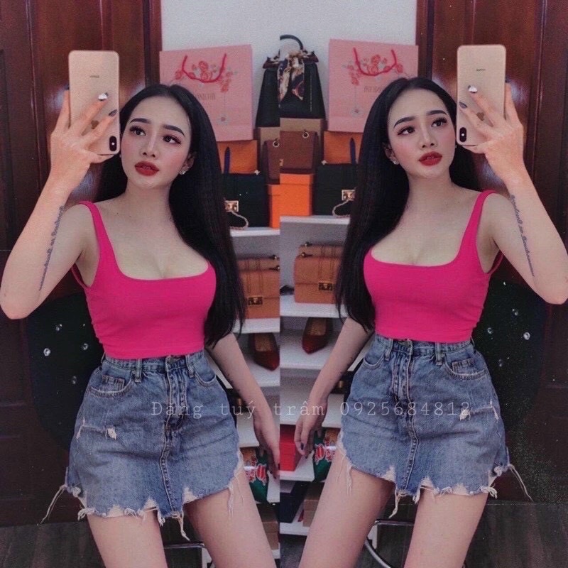 ÁO 2 DÂY CỔ U