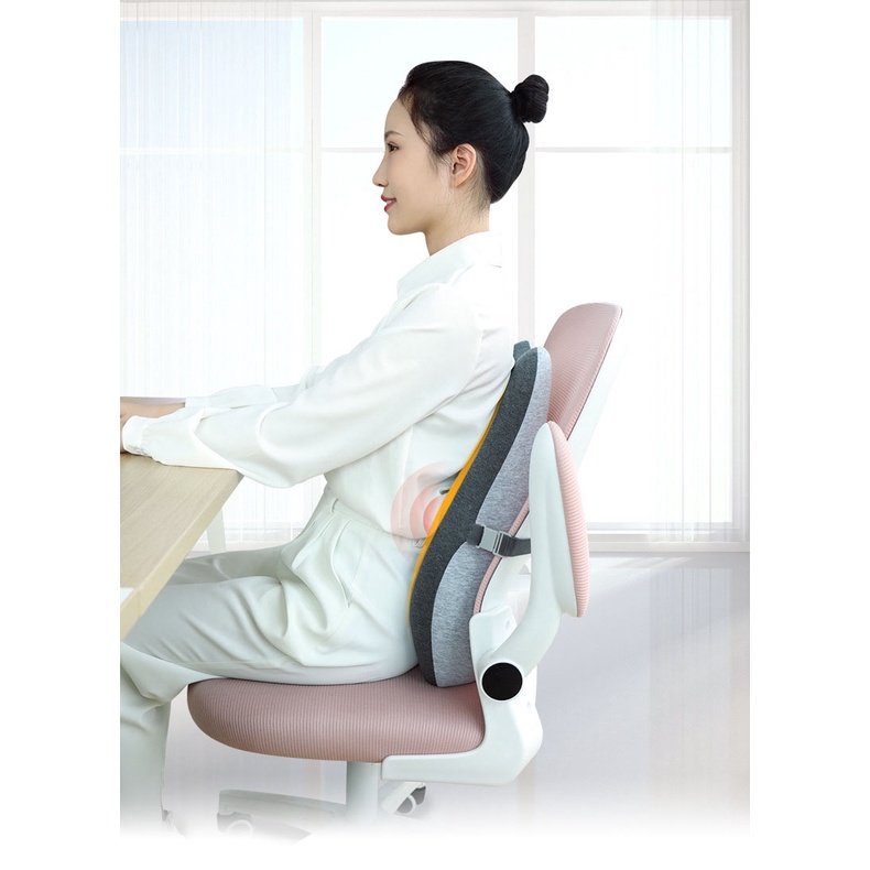 Gối ĐệmTựa Lưng Massage Chườm Nóng, Cao Su Non, 6 Chế Độ,  Dành Cho Văn Phòng, xe hơi  - Cổng Cắm USB