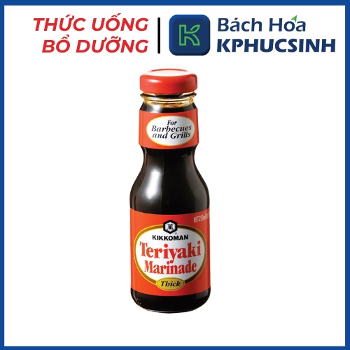 Sốt tẩm ướp teriyaki đậm đặc hiệu Kikkoman (chai thủy tinh) 290g KPHUCSINH - Hàng Chính Hãng