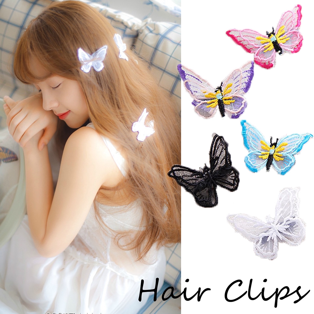 Kẹp Tóc Hình Bươm Bướm Nhiều Màu Cho Nữ