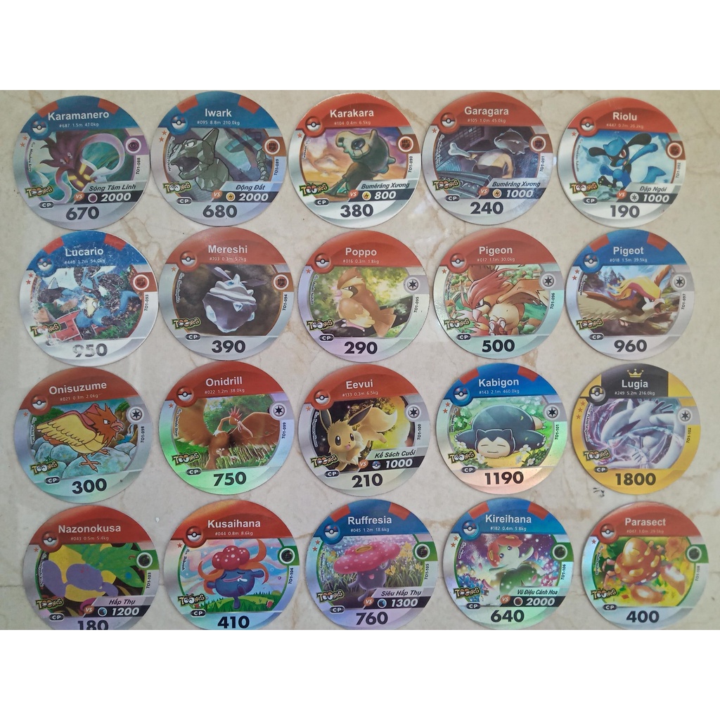 Thẻ Toonies Pokemon mùa tiến hóa siêu cấp