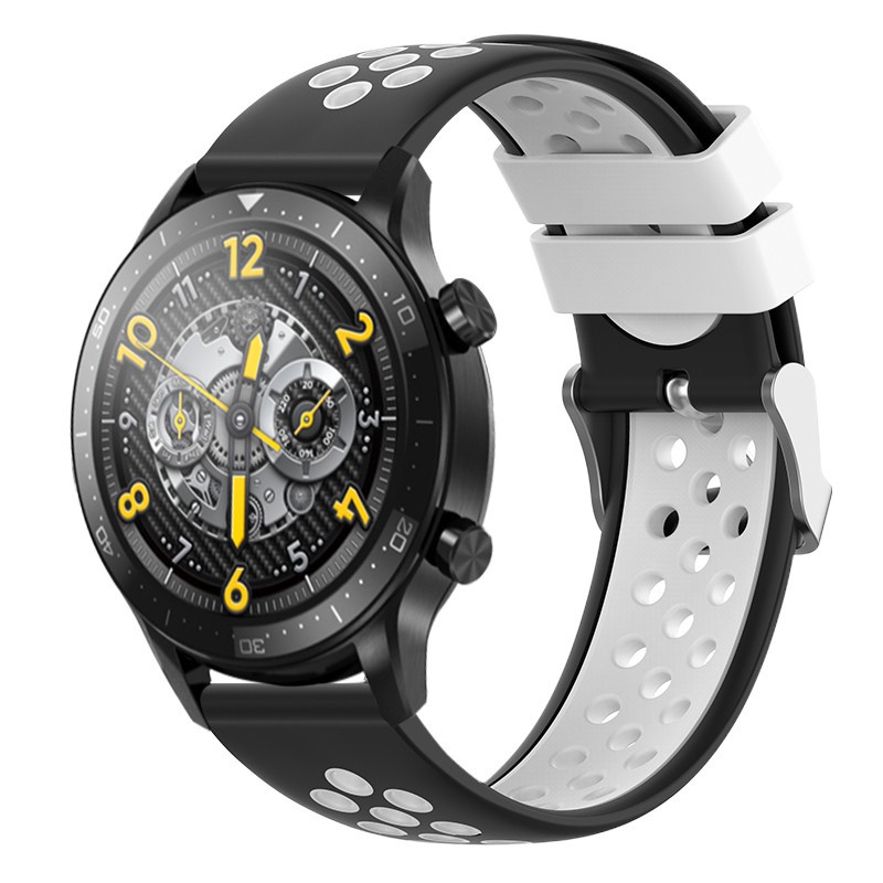 Dây Đeo Silicon Hai Màu Thay Thế Cho Đồng Hồ Thông Minh Realme Watch S & Realme Watch S Pro 22mm