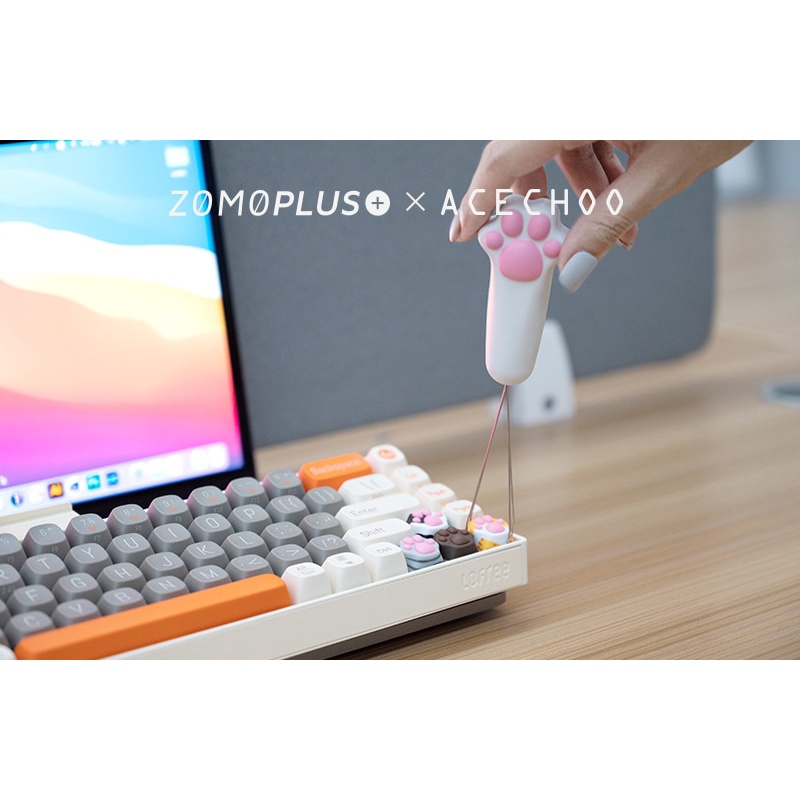 Zomoplus x acechoo Miếng Dán Phím Hình Thủy Thủ Mặt Trăng Màu Hồng Dễ Thương Cho Bàn Phím Cơ