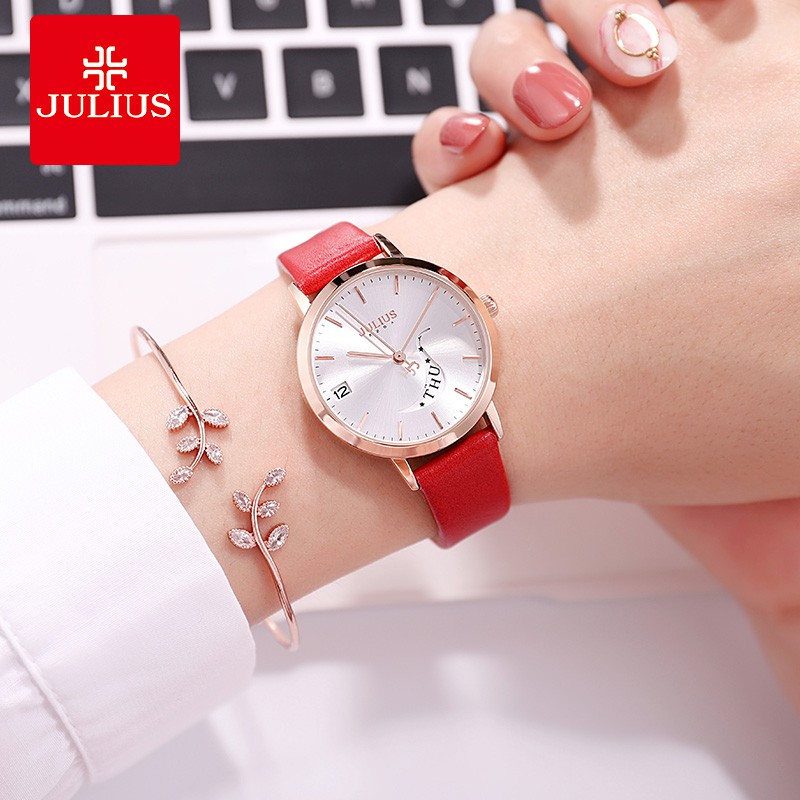 Đồng hồ nữ JULIUS JA1076 dây da | BigBuy360 - bigbuy360.vn