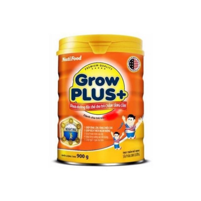 (SP Chính Hãng) Sữa bột Growplus cam 900g Nutifood date mới