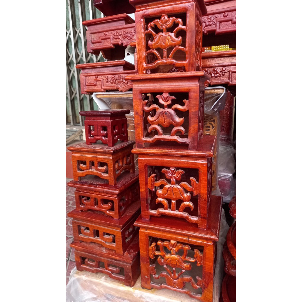 ĐÔN KỆ BÁT NHANG BAN THẦN TÀI BAN THỜ GIA TIÊN GỖ HƯƠNG LOẠI TRÒN
