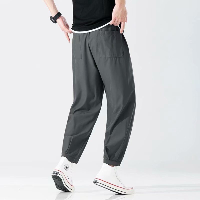 Quần Dài Vải Lụa Lạnh Mỏng Co Giãn Tốt Thời Trang Nhật Hàn Cho Nam Size M-5Xl | BigBuy360 - bigbuy360.vn