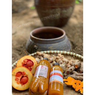 Cốt nghệ hạt gấc face dùng cho da mặt 500ml