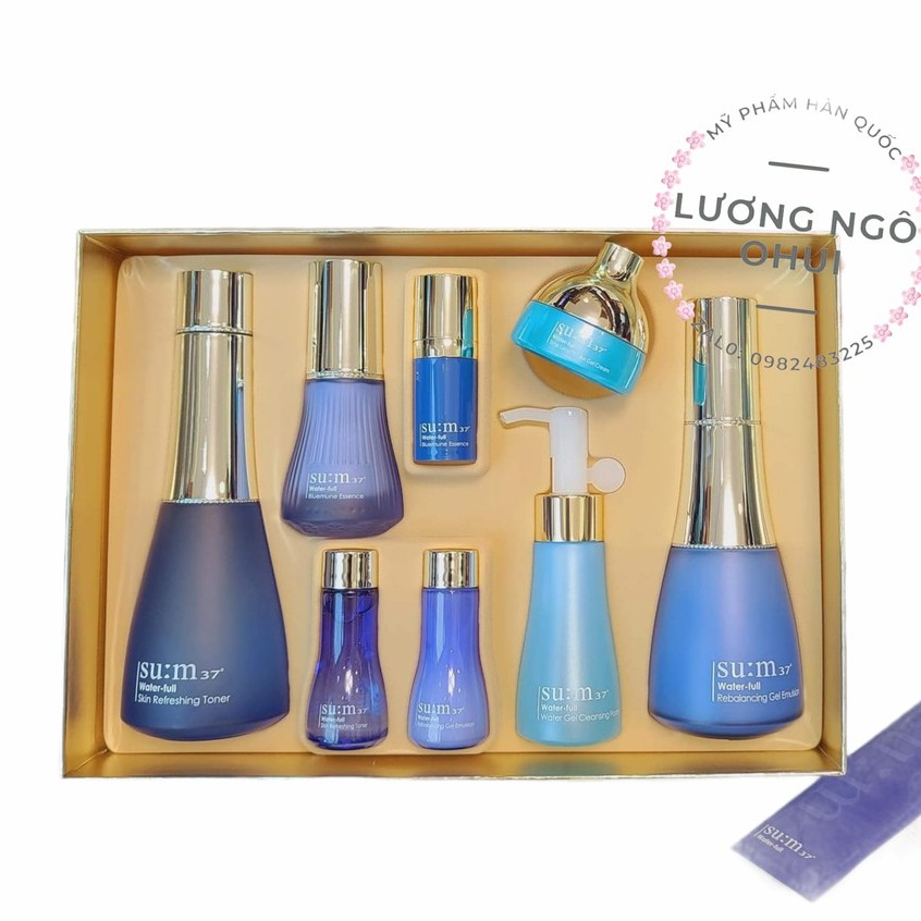 Sét dưỡng Sum xanh Water Full Sum37 chuyên cấp nước kiềm dầu giảm mụn và se khít lỗ chân lông