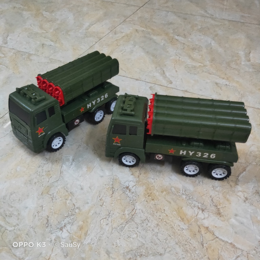 Đồ chơi Xe quân sự gắn bệ phóng có thể nâng hạ 326-65