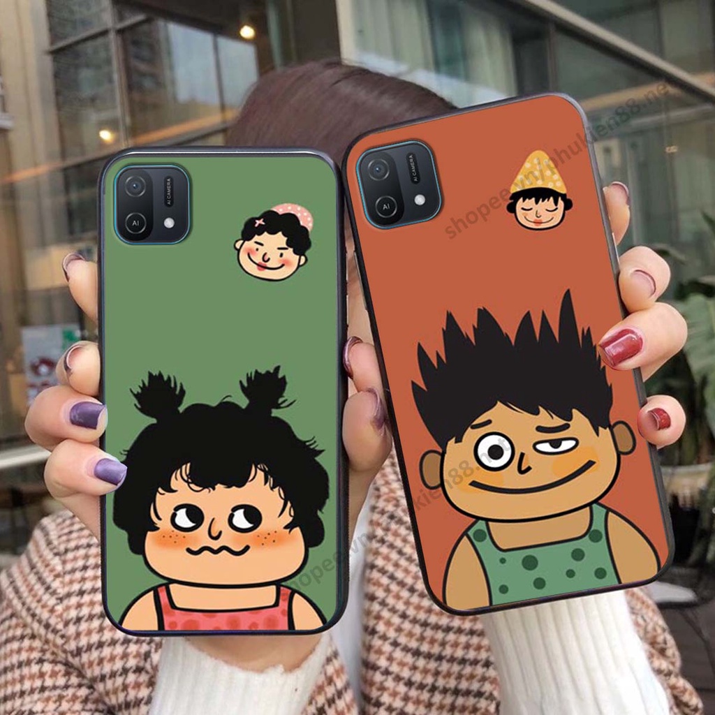 Ốp lưng Oppo A16k ốp điện thoại LineBear, bé tóc xù, hoa siêu đẹp