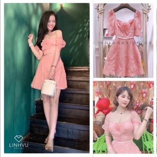 Váy thiết kế- Váy ren tay bồng