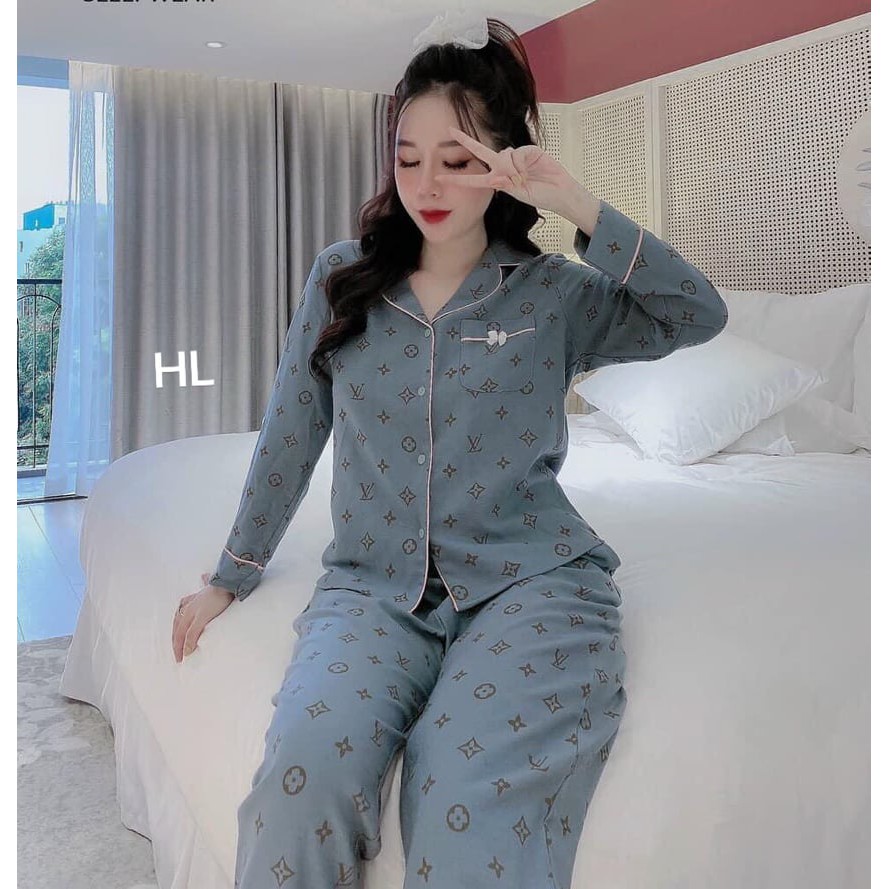 Bộ Mặc nhà Pizama Nhung Tăm