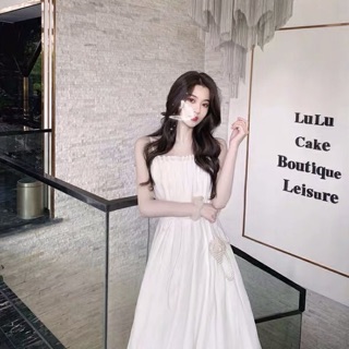 (Có Sẵn) ☁️ MAXI TRẮNG XẾP LY NGỰC ☁️ (có ảnh thật)
