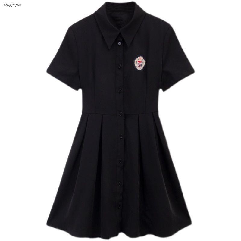 Đầm Cổ Polo Tay Ngắn Màu Đen Xếp Ly Thời Trang Mùa Hè Dành Cho Nữ 2021 15 Ngày | BigBuy360 - bigbuy360.vn