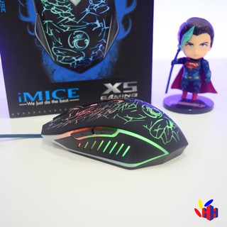 MOUSE GAMING IMICE X5 DÂY DÙ – LED 7 MÀU (CÓ HÌNH THẬT SHOP TỰ CHỤP)