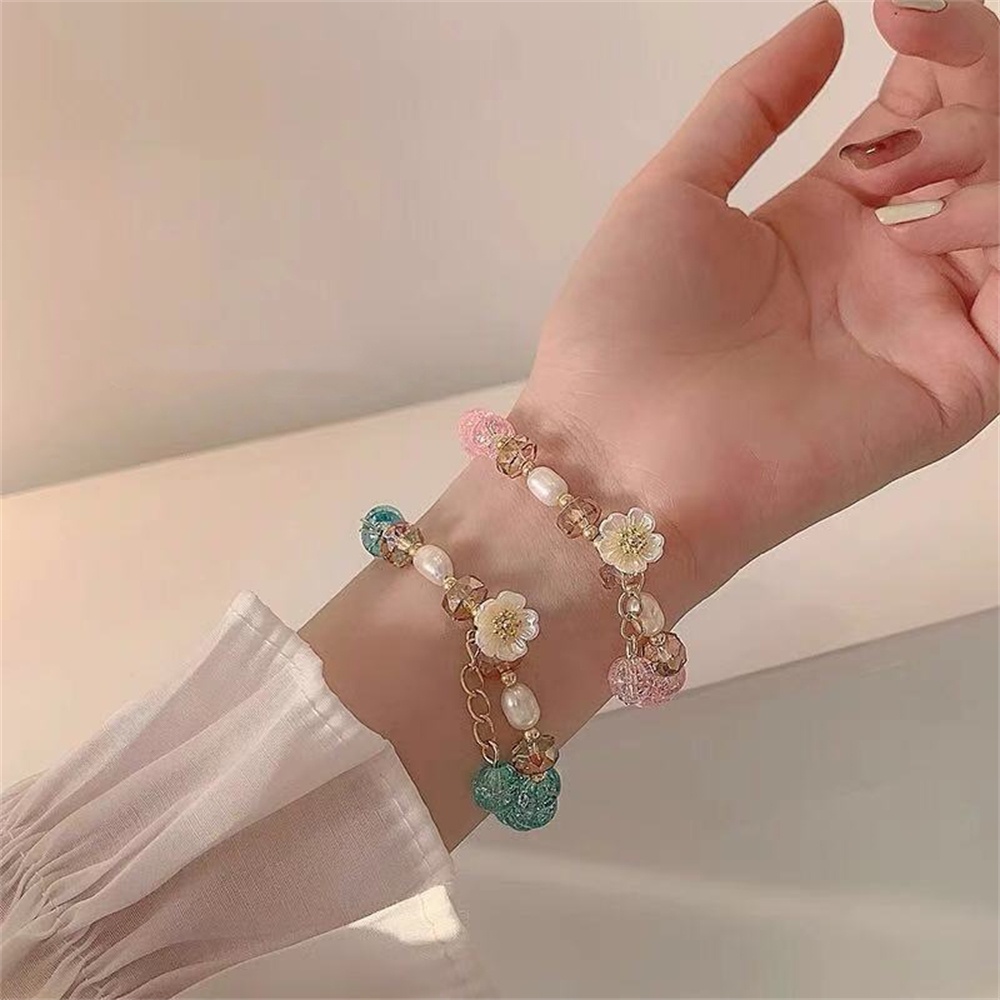 Vòng Tay Chuỗi Hạt Pha Lê Nhân Tạo Phong Cách Boho Thời Trang Cho Nữ