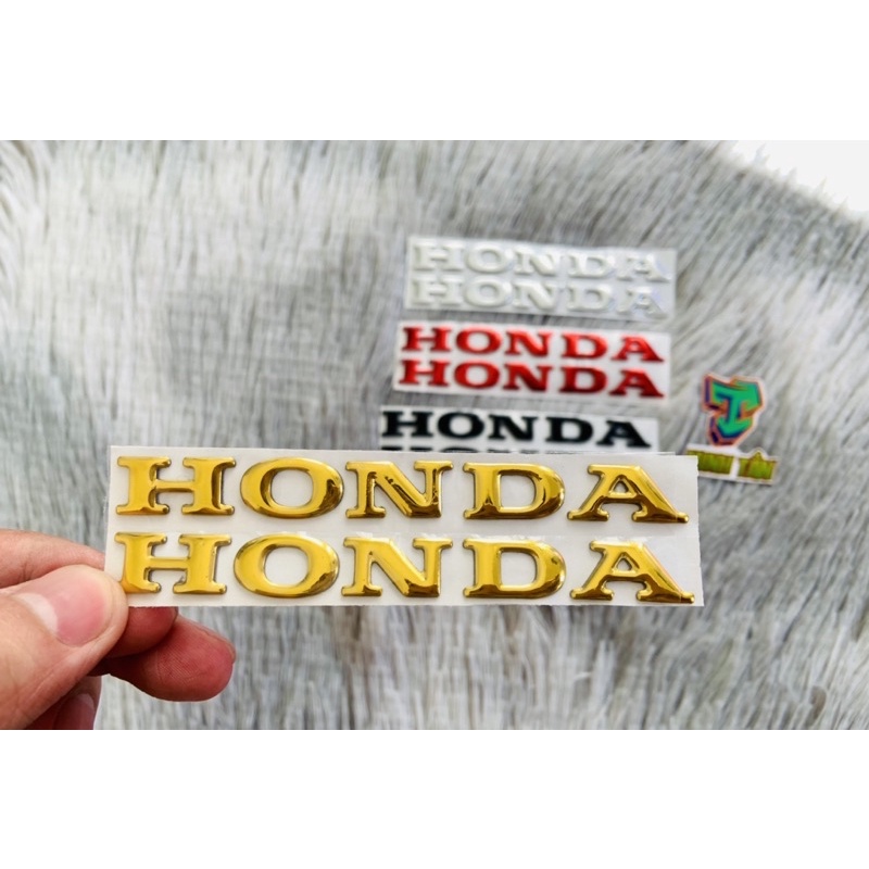 Tem logo Honda chữ nổi, dán cho mọi dòng xe Vario, Vision, Wave Future Led, Sh