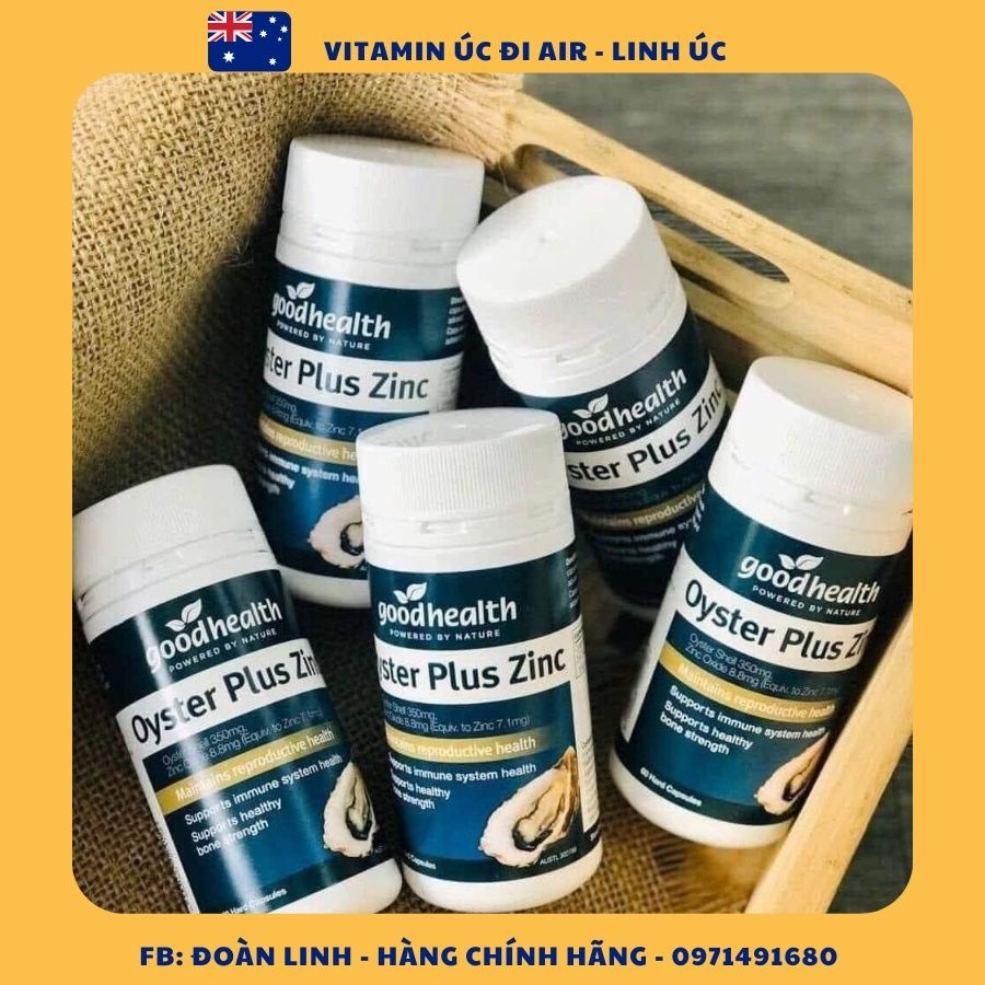 Tinh chất hàu biển Oyster Plus ZinC Goodhealth 60 viên - viên hàu úc Oyster Plus, Hàng úc đi air