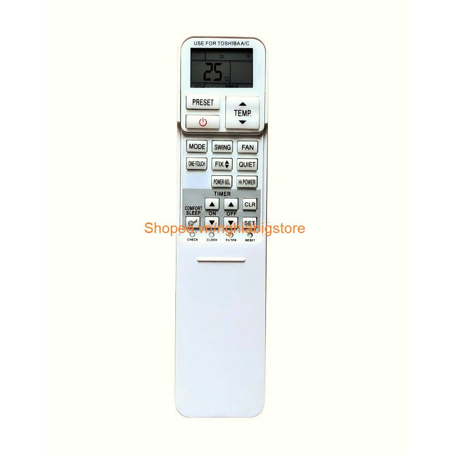 Remote Điều Khiển Cho Máy Lạnh TOSHIBA, Điều Hòa Không Khí Inverter Grade A