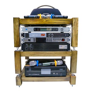 Kệ gỗ để âm ly/ Kệ để thiết bị âm thanh/ kệ 3 tầng gỗ sồi Nga giá tốt nhất - Anh Tài Audio