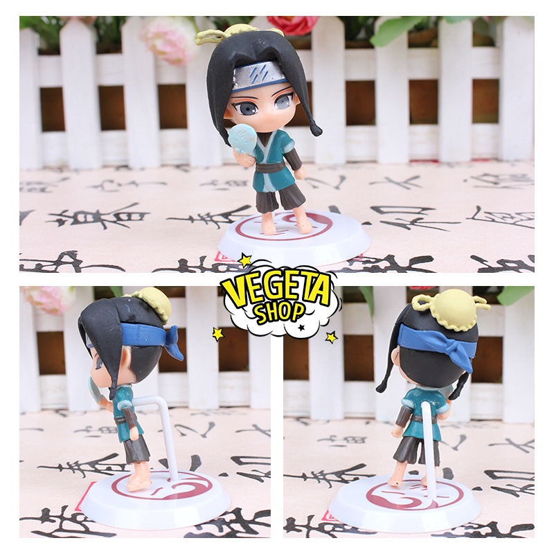 Mô hình Naruto - Set 6 nhân vật Uzumaki Naruto Uchiha Sasuke Haruno Sakura Hatake Kakashi Momochi Zabuza Haku - Cao 7cm