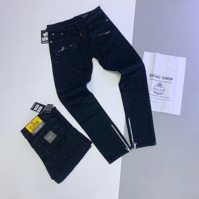 Quần Bò AMIRI khoá ống , khoá sườn - Quần bò nam nhăn gối đẳng cấp QJ73