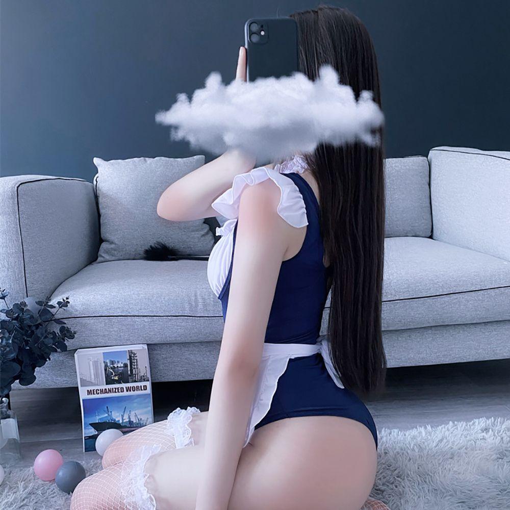 MOCHO Bộ Đồ Hóa Trang Cô Hầu Gái Phong Cách Lolita Xinh Xắn