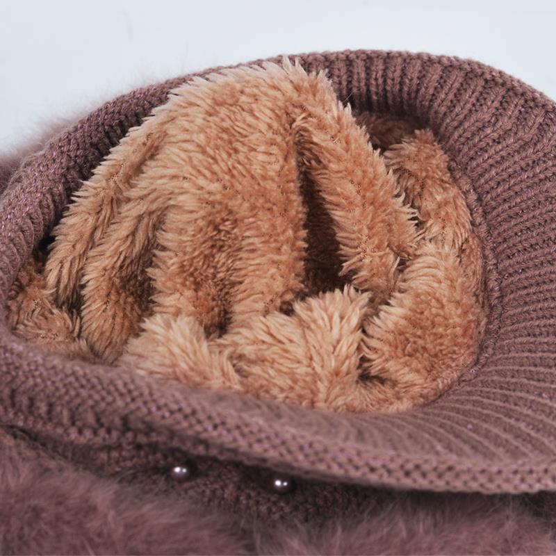 Nón Len Cotton Dày Dặn Giữ Ấm Mùa Đông Thời Trang Cho Nữ Trung Niên