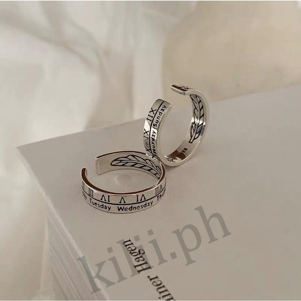 Nhẫn Thời Trang kilii Kiểu Số La Mã Cổ Điển