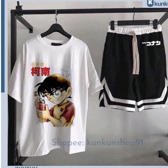 Áo anime Conan Thám tử lừng danh  FREESHIP  Áo manga anime shinichi conan