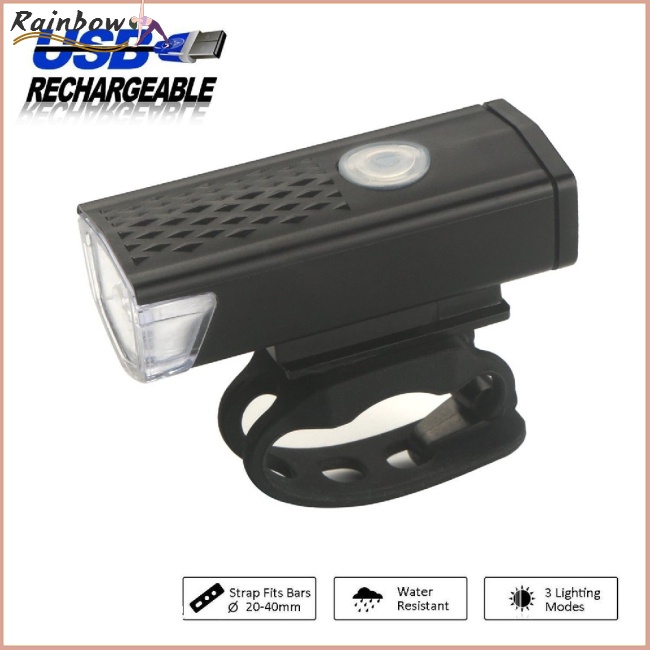 Bộ Đèn Pha LED USB Có Thể Sạc Lại Gắn Phía Trước Và Sau Lưng Xe Đạp