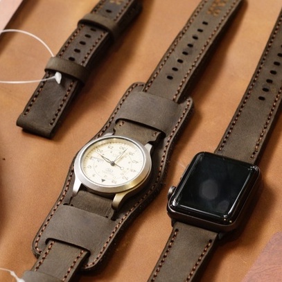 Combo Dây Đồng Hồ Da Thật RAM Leather B2 + RAM 1953 Da Bò Quân Đội Đức Bundstraps  Bền Đẹp