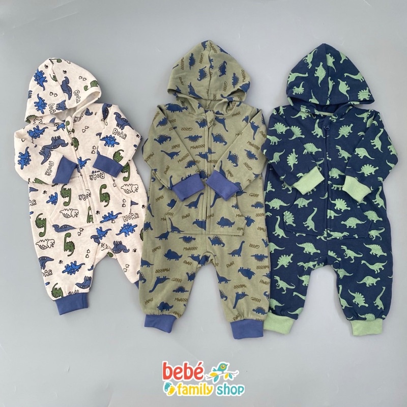 Body sleepsuit cho bé vải nỉ mặc mùa đông/ Body dài xuất dư Nhiều hãng cho bé trai, bé gái