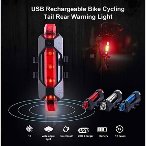 Đèn Led - Đèn Hậu Xe Đạp Siêu Sáng 3 Chế Độ - Sạc Tích Điện