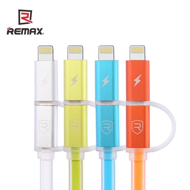 Cáp Sạc Nhanh Remax RC 020T 2 in 1 | Đầu Lightning + Micro- Hàng Chính Hãng 5.0