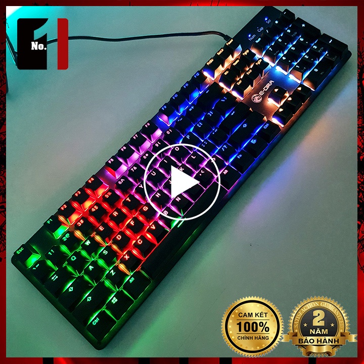 Bàn Phím Cơ Gaming Máy Vi Tính E-Dra EK311 Led RGB Bàn Phím Game Thủ Chuyên Game Laptop Pc