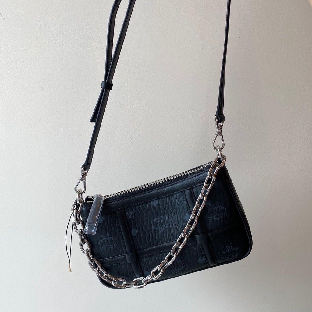 Túi xách kẹp nách + đeo chéo M.C.M Aren Shoulder Bag, phong cách cá tính cao cấp - FULLBOX hãng