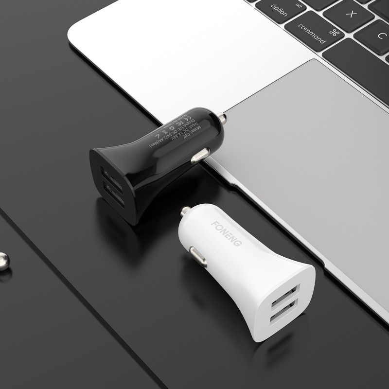 Tẩu sạc ô tô FONENG C07 2 Cổng USB Chíp sạc nhanh hỗ trợ sạc full dòng máy