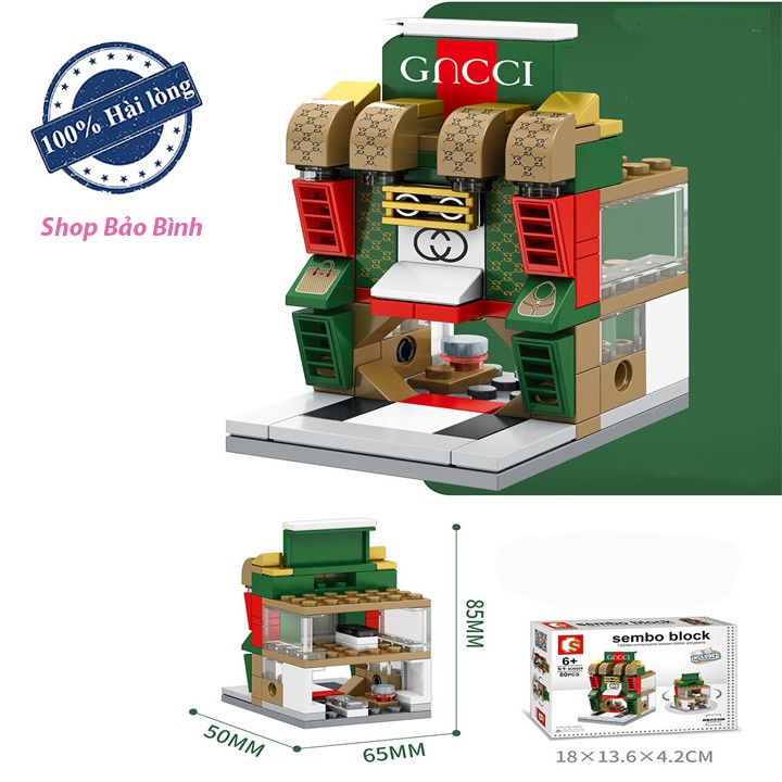 Lego bộ xếp hình trung tâm thành phố Sembo block